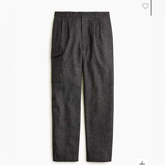 J.Crew Wool-blend pleated cargo pant - Picture 1 of 3